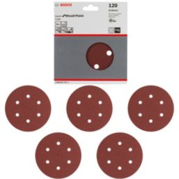 Bosch C430  120 Grit 6-Hole Punched Multi-Material Sanding Discs 150mm 5 Pack