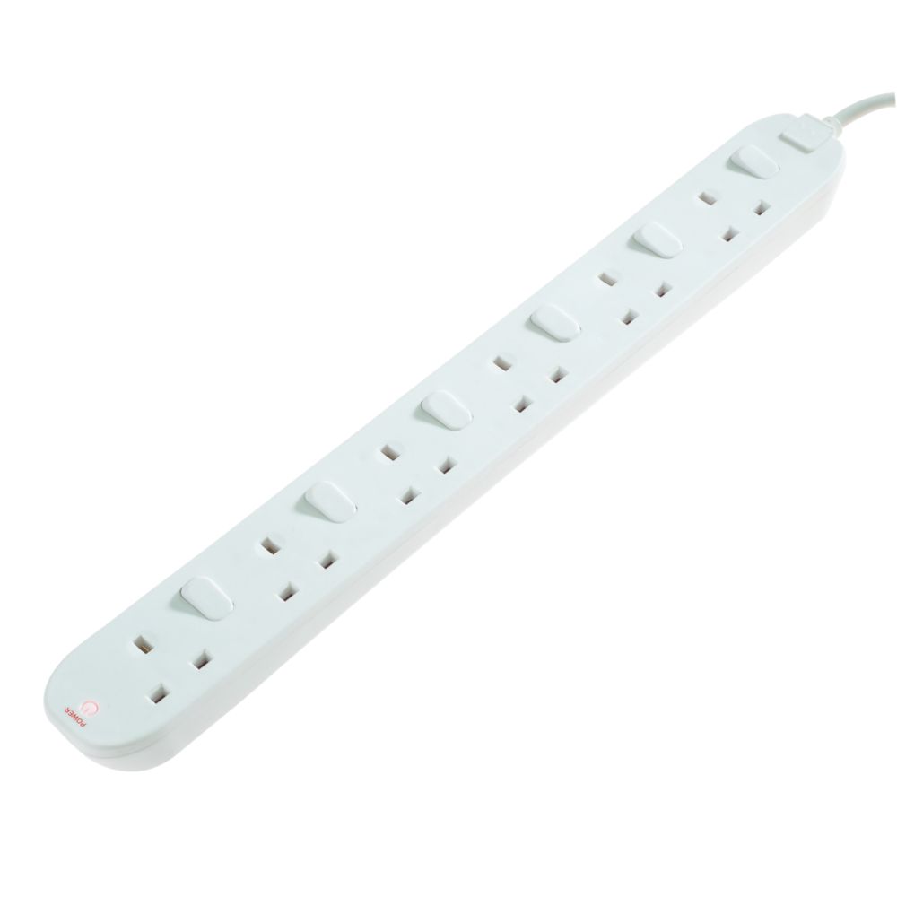 Masterplug 13A 6-Gang Switched  Extension Lead  2m