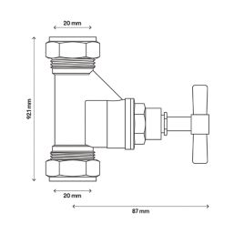Essentials Poly Stop Cock 20mm x 20mm