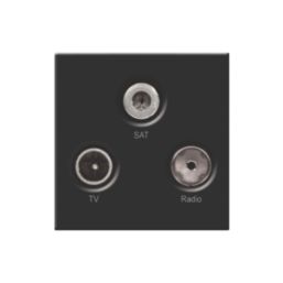 LAP  Triplex Modular Multimedia Socket Black