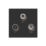 LAP  Triplex Modular Multimedia Socket Black