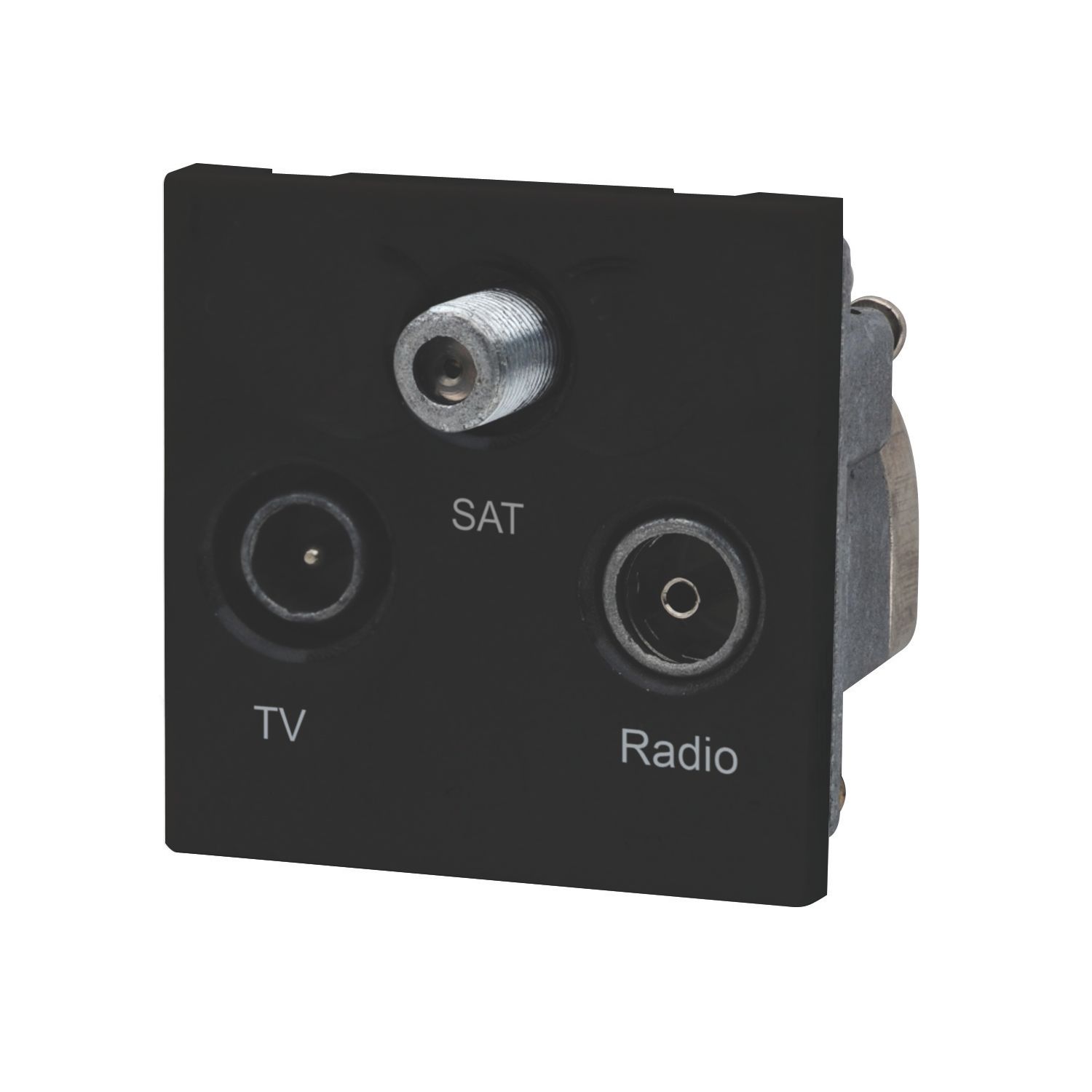 LAP Triplex Modular Multimedia Socket Black (83081)
