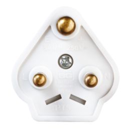 British General  5A Unfused Round Pin Plug White