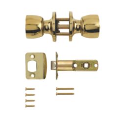 ERA  Mortice Passage Knob Set Polished Brass 67mm