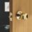 ERA  Mortice Passage Knob Set Polished Brass 67mm