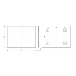 Nevarda Bathroom Mirror Plain 600mm x 10mm x 800mm