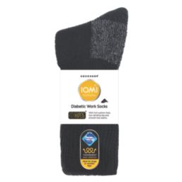 SockShop IOMI Footnurse Diabetic Socks Black 4-8 3 Pack