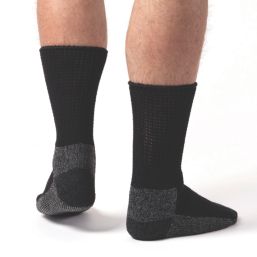 SockShop IOMI Footnurse Diabetic Socks Black 4-8 3 Pack