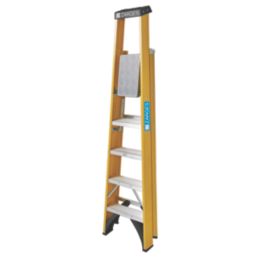 Zarges Fibreglass 1.78m 5 Step Platform Step Ladder