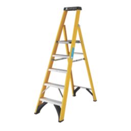 Zarges Fibreglass 1.78m 5 Step Platform Step Ladder