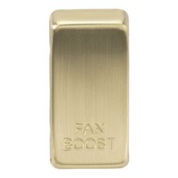 Knightsbridge 'FAN BOOST' Switch Cover Brushed Brass