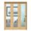 Green & Taylor  3-Door 1-Clear Light Unfinished Oak Wooden Shaker Internal Bi-Fold Door 2060mm x 1674mm