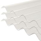 Radmat Building Materials  Corrugated Polycarbonate Roof Sheet Clear 4000mm x 0.8mm x 950mm 3 Pack
