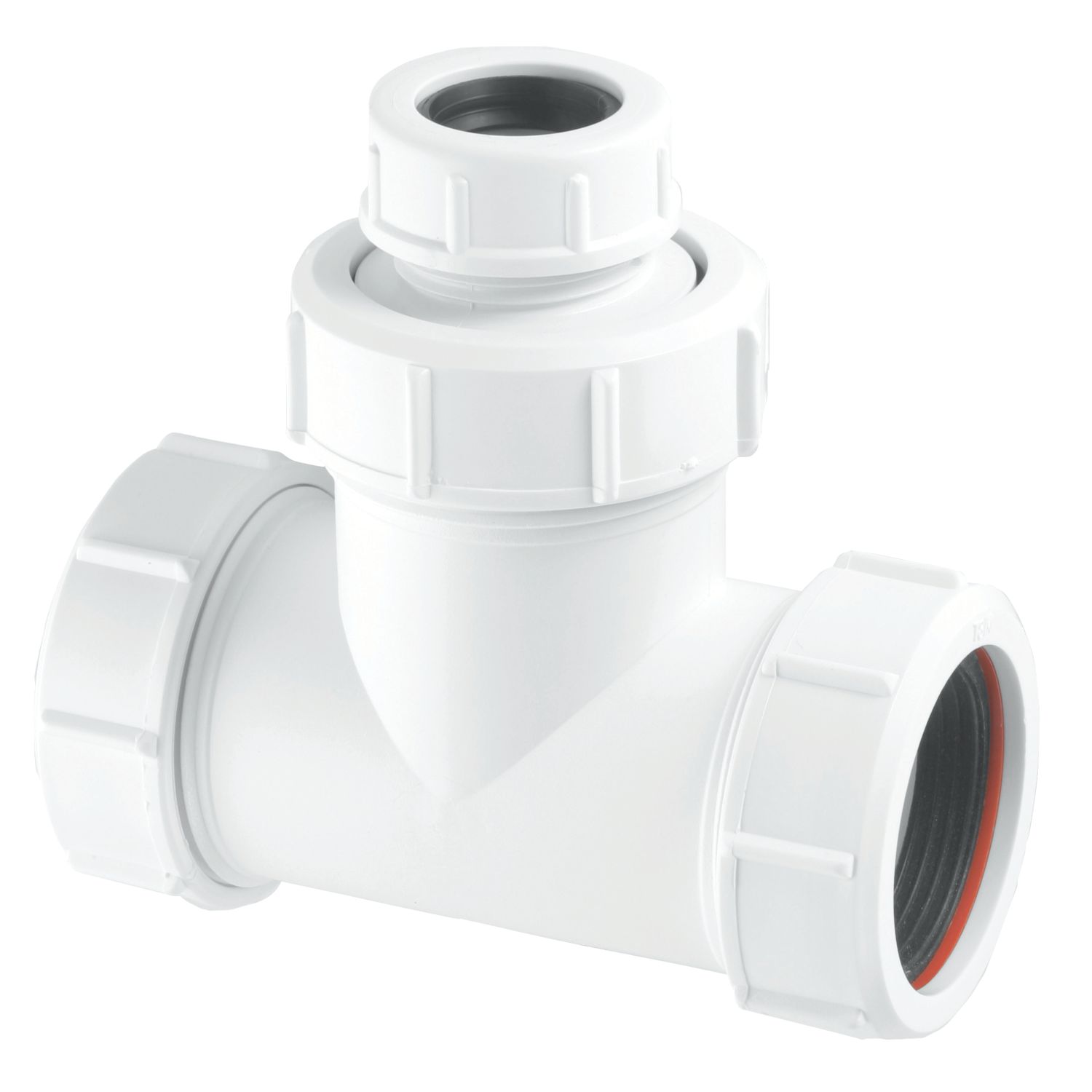 McAlpine V1MX-CO Compression Connection Condensate Tee White 40mm (830HR)