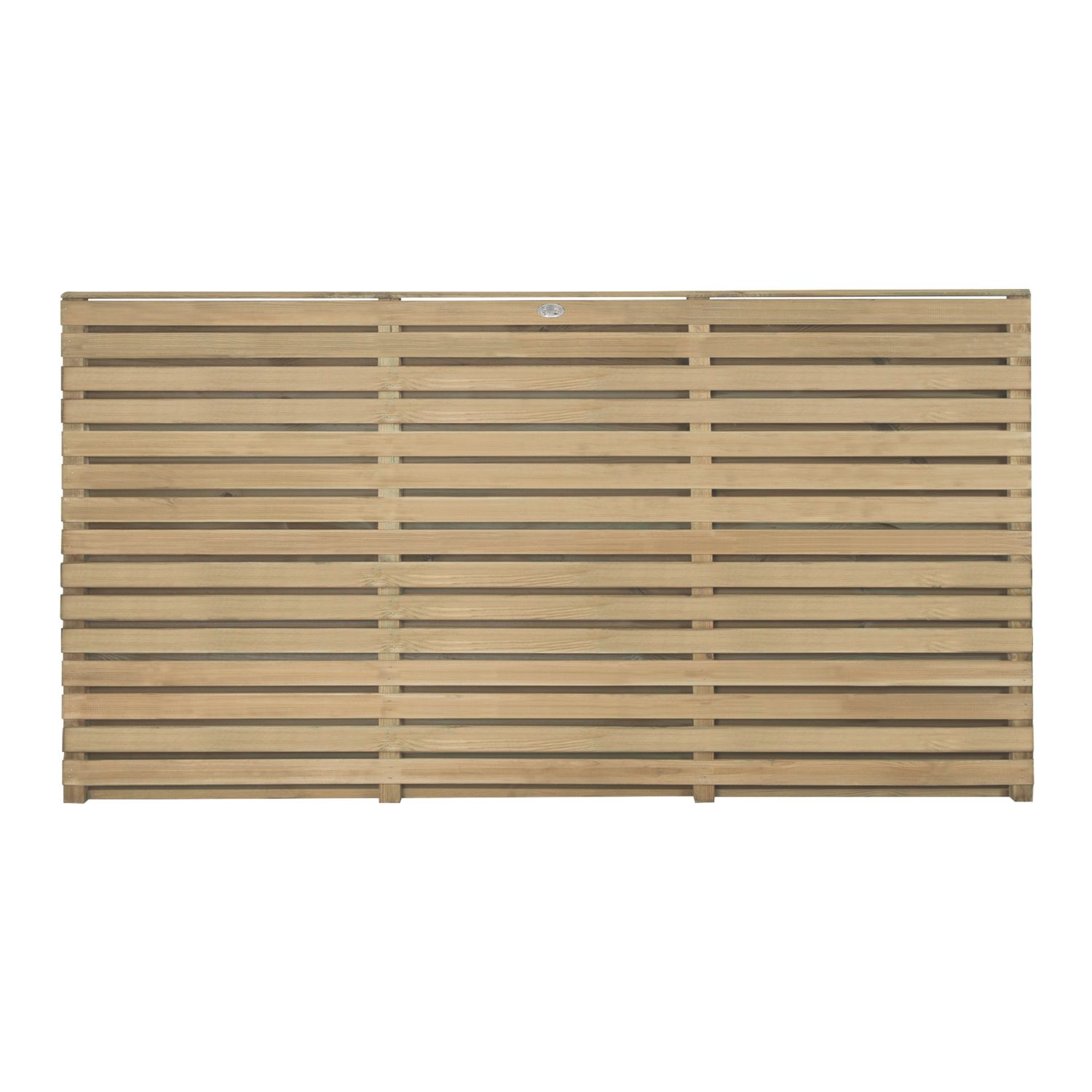 Forest Double-Slatted Fence Panels Natural Timber 6' x 3' Pack of 3 (830JG)