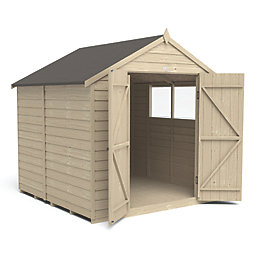 Forest  7' x 7' (Nominal) Apex Overlap Timber Shed with Base & Assembly
