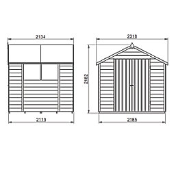 Forest  7' x 7' (Nominal) Apex Overlap Timber Shed with Base & Assembly