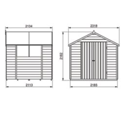 Forest  7' x 7' (Nominal) Apex Overlap Timber Shed with Base & Assembly