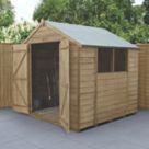 Forest  7' x 7' (Nominal) Apex Overlap Timber Shed with Base & Assembly