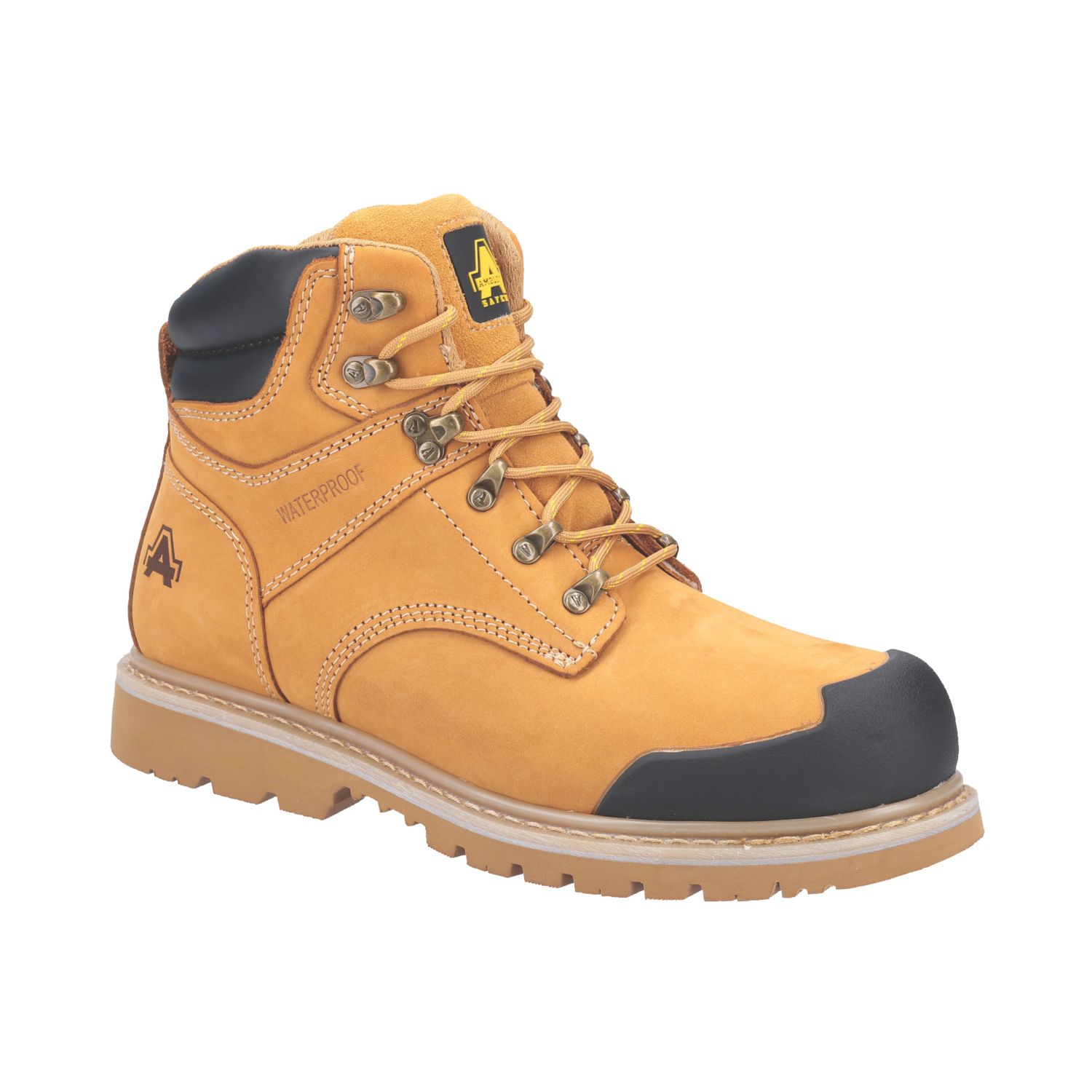 Amblers FS226 Size 12 Honey Waterproof Steel Toe Cap Safety Boots (830JV)