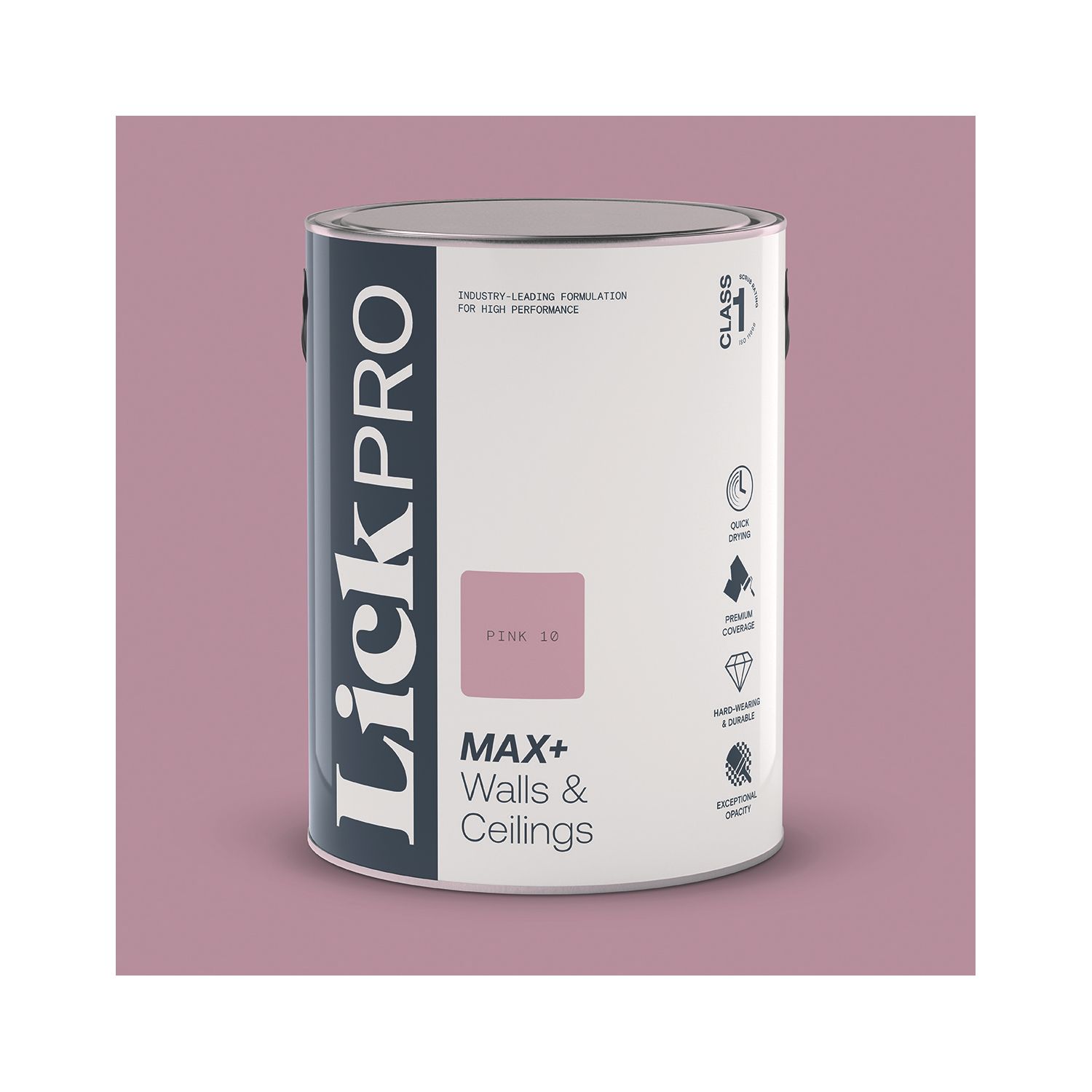 LickPro Max+ 5Ltr Pink 10 Eggshell Emulsion Paint (830JY)