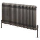 Reina 600mm x 1190mm 3868BTU Raw Metal Horizontal 2 Column Radiator
