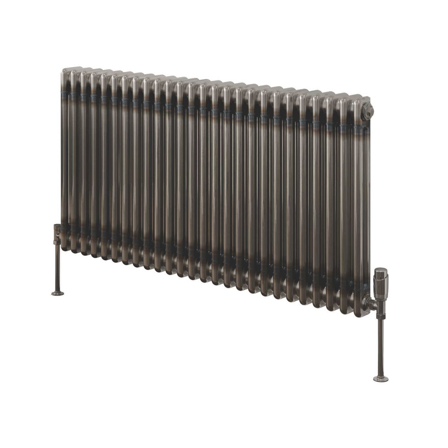 Reina 600mm x 1190mm 3868BTU Raw Metal Horizontal 2 Column Radiator (830LG)