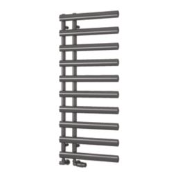 Reina 1140mm x 500mm 1095BTU Gunmetal Flat Designer Towel Radiator