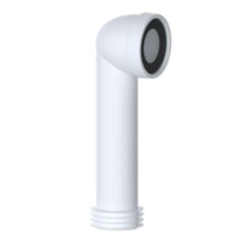 Viva  Rigid 90° Angled Long Tail WC Pan Connector White 460mm