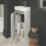 Newland  Single Door Floor Standing Vanity Unit with Basin Matt Pearl Grey 400mm x 220mm x 850mm
