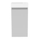 Newland  Single Door Floor Standing Vanity Unit with Basin Matt Pearl Grey 400mm x 220mm x 850mm