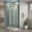 ETAL  Framed Square Bi-Fold Door Shower Enclosure & Tray  Brushed Brass 890mm x 890mm x 1940mm