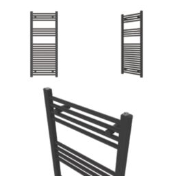 Flomasta 1200mm x 500mm 1815BTU Black Flat  Towel Radiator