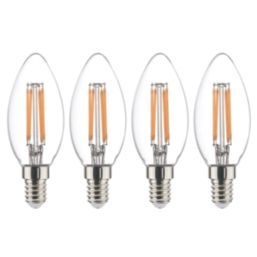 Sylvania ToLEDo Retro CL 827 SL4 ES Candle LED Light Bulb 470lm 4.5W 4 Pack