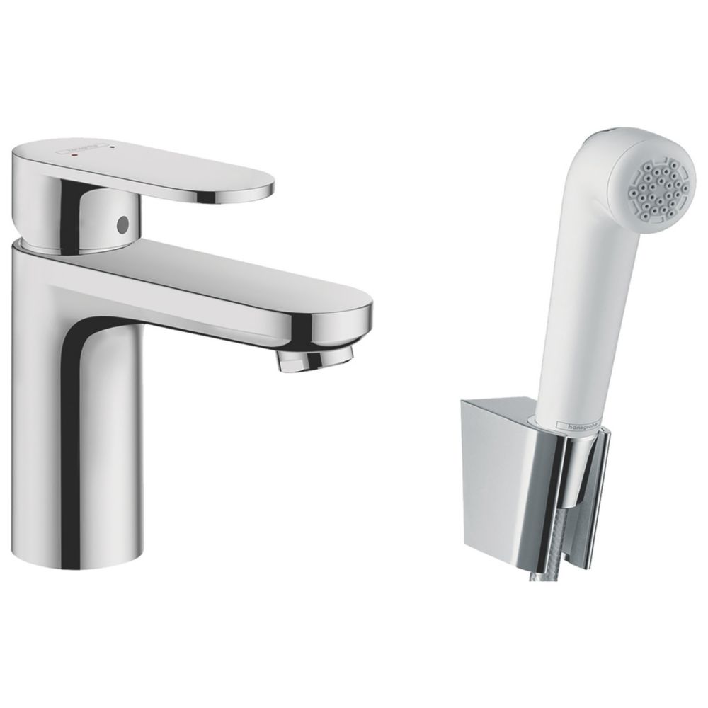 Invena Gold Black Chrome Concealed Bidet Tap In-Wall Bathroom Wallmounted Brass Shower Sprayer Mixer - 3