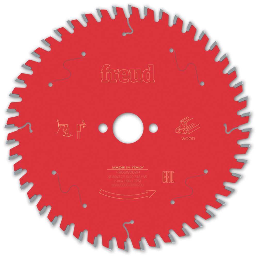 Freud Wood Circular Saw Blade 160mm x 20mm 48T Screwfix