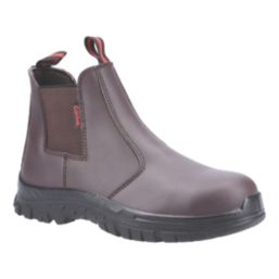 Centek FS319 Size 7  Brown  Steel Toe Cap Safety Dealer Boots