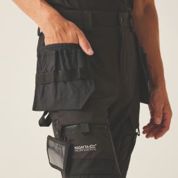 Regatta Hi Vis XPro Stretch Holster Trouser Black/Orange 36" W 32" L