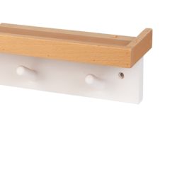 Essentials 6-Hook Rail Pine 630mm x 90mm