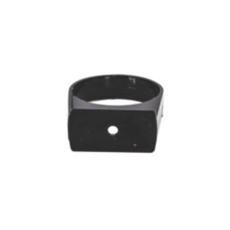 FloPlast Mini Line Round Pipe Clips Black 50mm 10 Pack