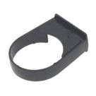 FloPlast Mini Line Round Pipe Clips Black 50mm 10 Pack
