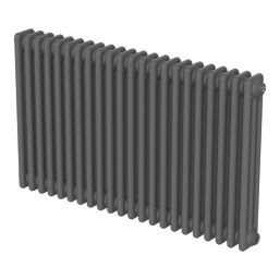 Flomasta 600mm x 1010mm 4366BTU Anthracite Horizontal 3 Column Radiator
