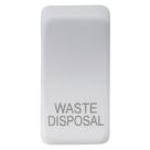 Knightsbridge 'WASTE DISPOSAL' Switch Cover Matt White