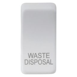 Knightsbridge 'WASTE DISPOSAL' Switch Cover Matt White