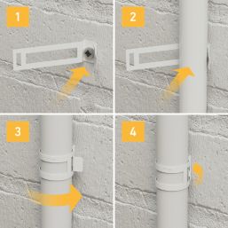 D-Line Fire Rated Safe-D Conduit Clip 25mm White 100 Pack