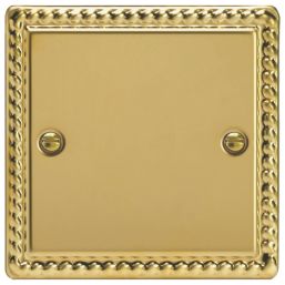 Varilight  1-Gang Blanking Plate Polished Brass
