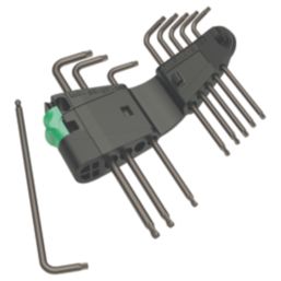 Wera 967/9 TX1 SB Blacklaser Metric Torx L-Key Set 9 Pieces