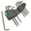 Wera 967/9 TX1 SB Blacklaser Metric Torx L-Key Set 9 Pieces