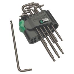 Wera 967/9 TX1 SB Blacklaser Metric Torx L-Key Set 9 Pieces