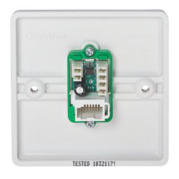 Crabtree Instinct 1-Gang Master Telephone Socket White